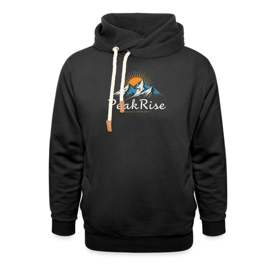 PeakRise Shawl Collar Hoodie - black