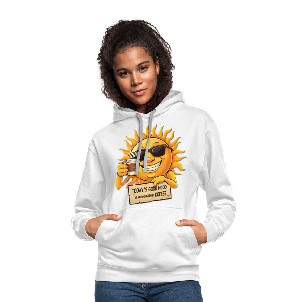 Sponsored by Coffee Hoodie - white/gray