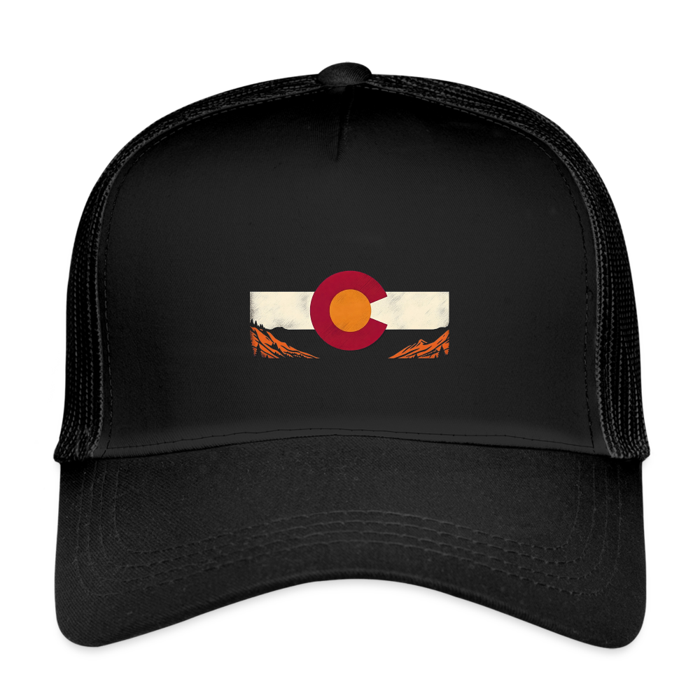 CO Mountains Trucker Cap - black/black