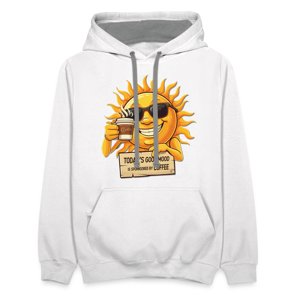 Sponsored by Coffee Hoodie - white/gray