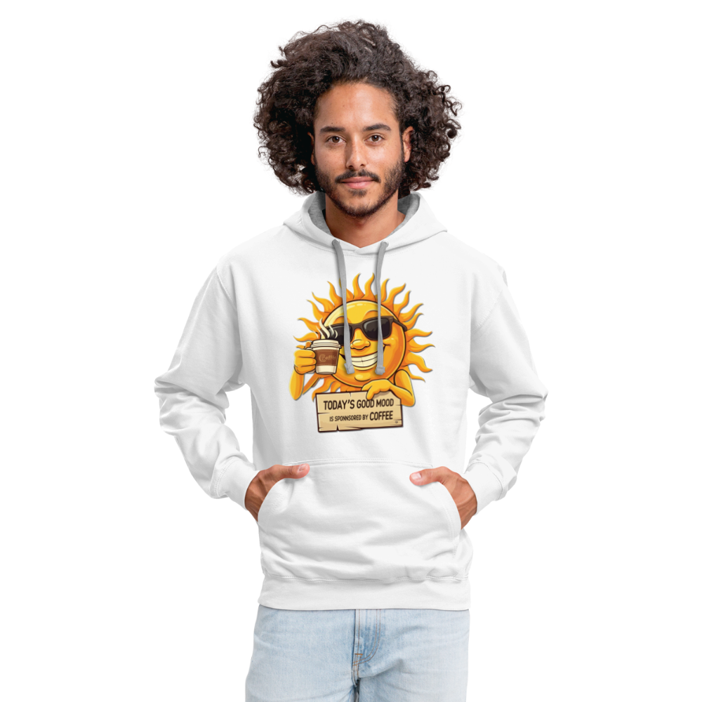 Sponsored by Coffee Hoodie - white/gray