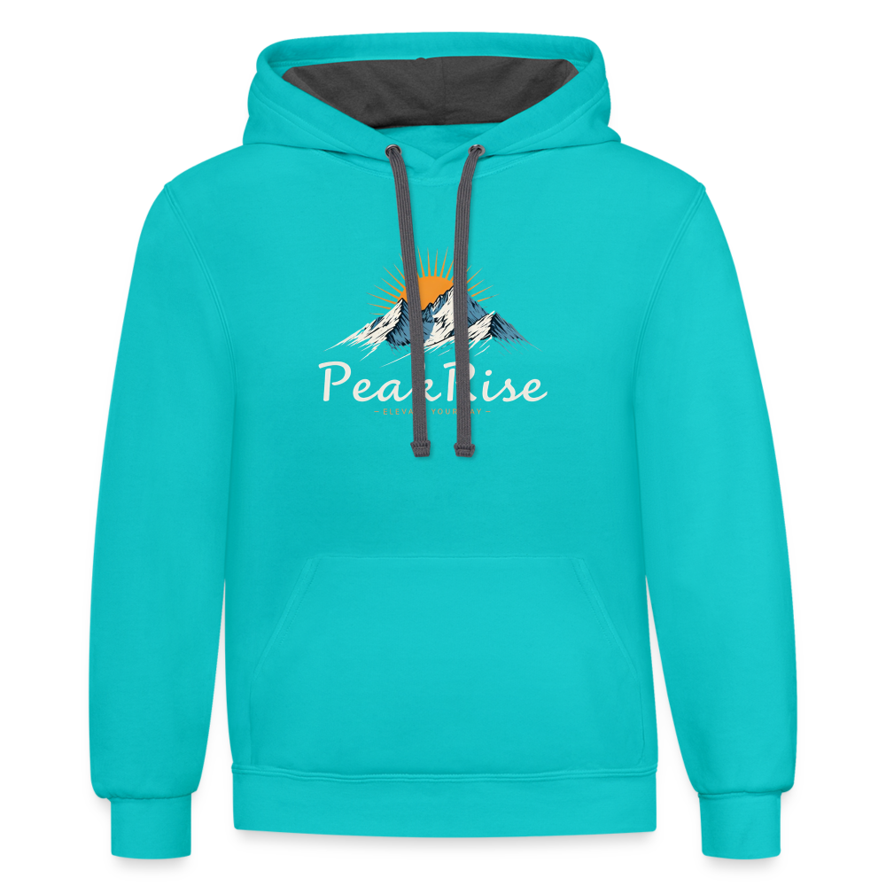 PeakRise Hoodie - scuba blue/asphalt