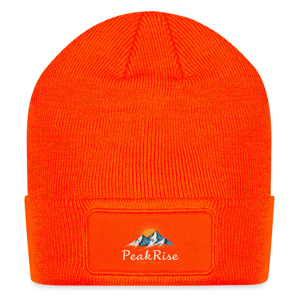 PeakRise Patch Beanie - neon orange