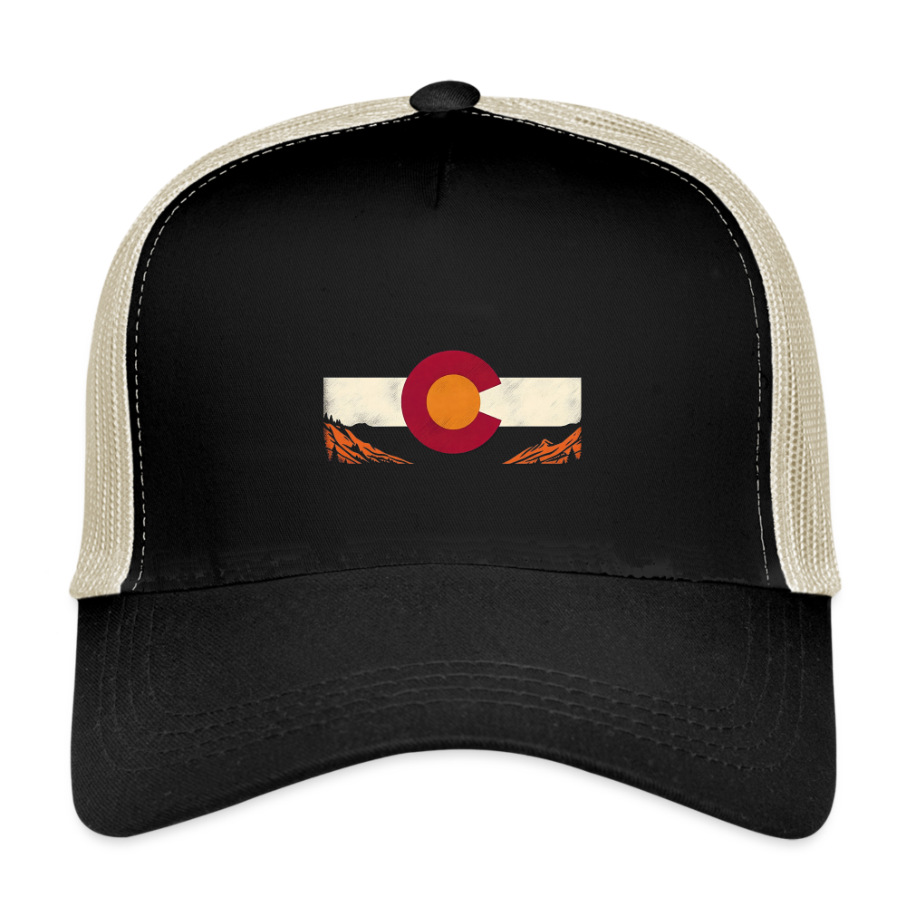 CO Mountains Trucker Cap - black/oyster
