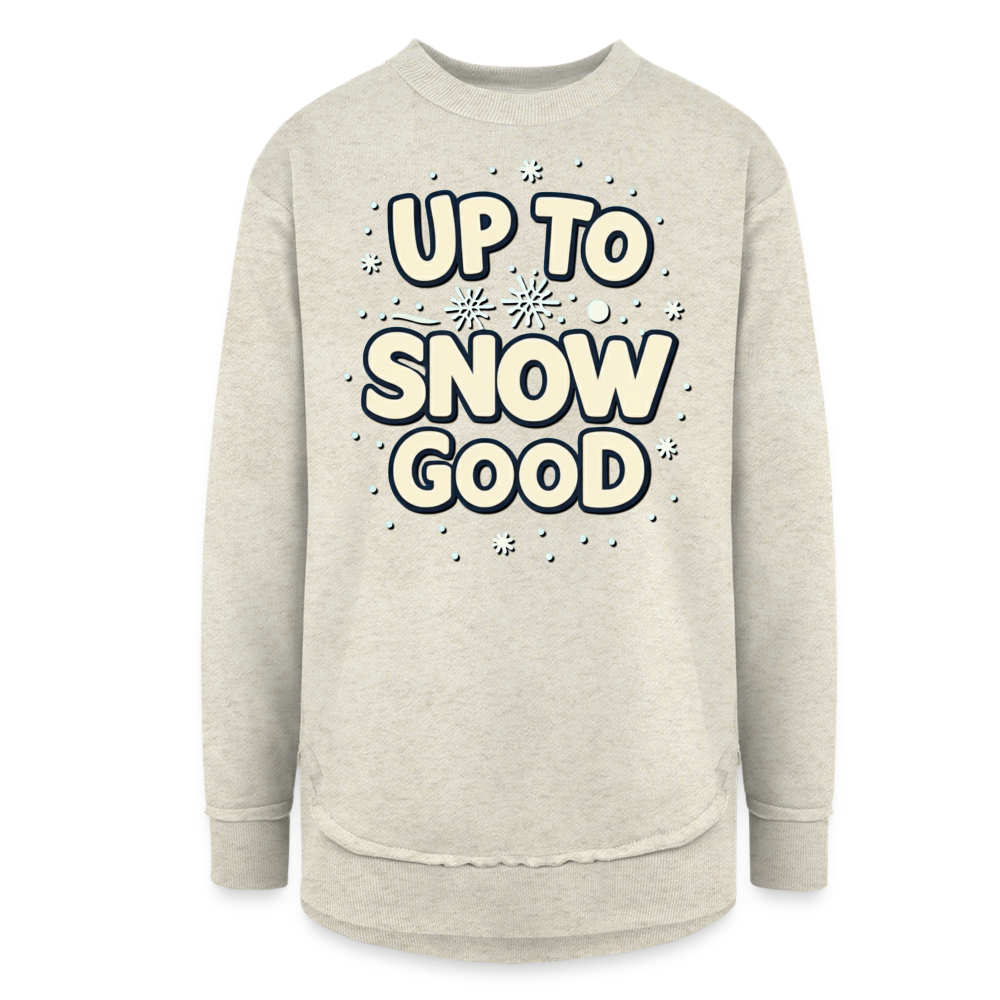 Snow Good Women's Tunic Fleece Sweatshirt - heather oatmeal