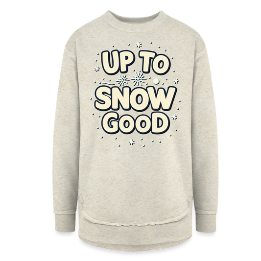 Snow Good Women's Tunic Fleece Sweatshirt - heather oatmeal