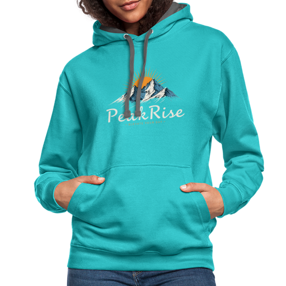 PeakRise Hoodie - scuba blue/asphalt