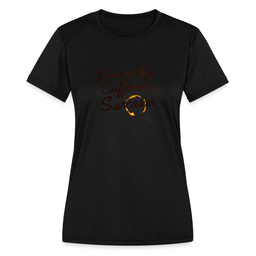 Powered By Caffeine Performance Tee - black