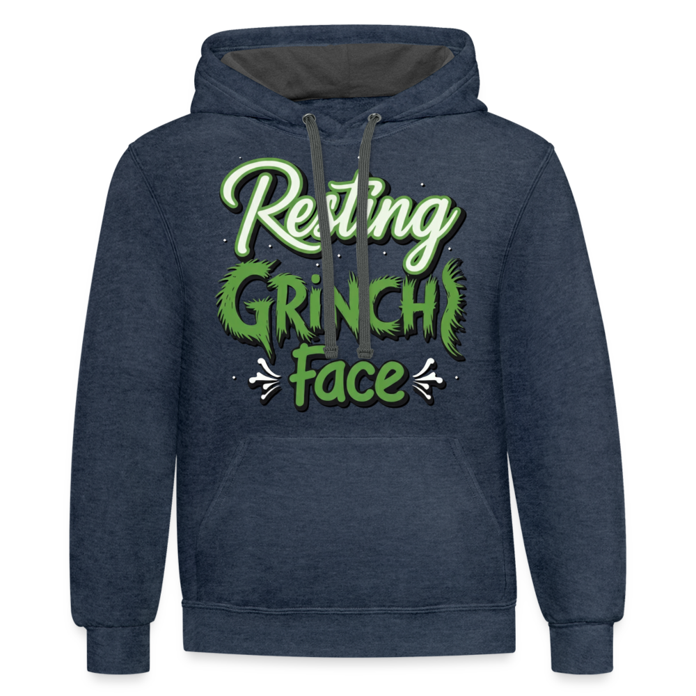 Grinch Hoodie - indigo heather/asphalt