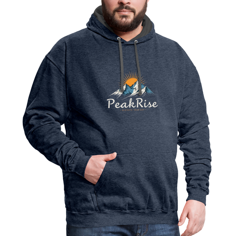 PeakRise Hoodie - indigo heather/asphalt