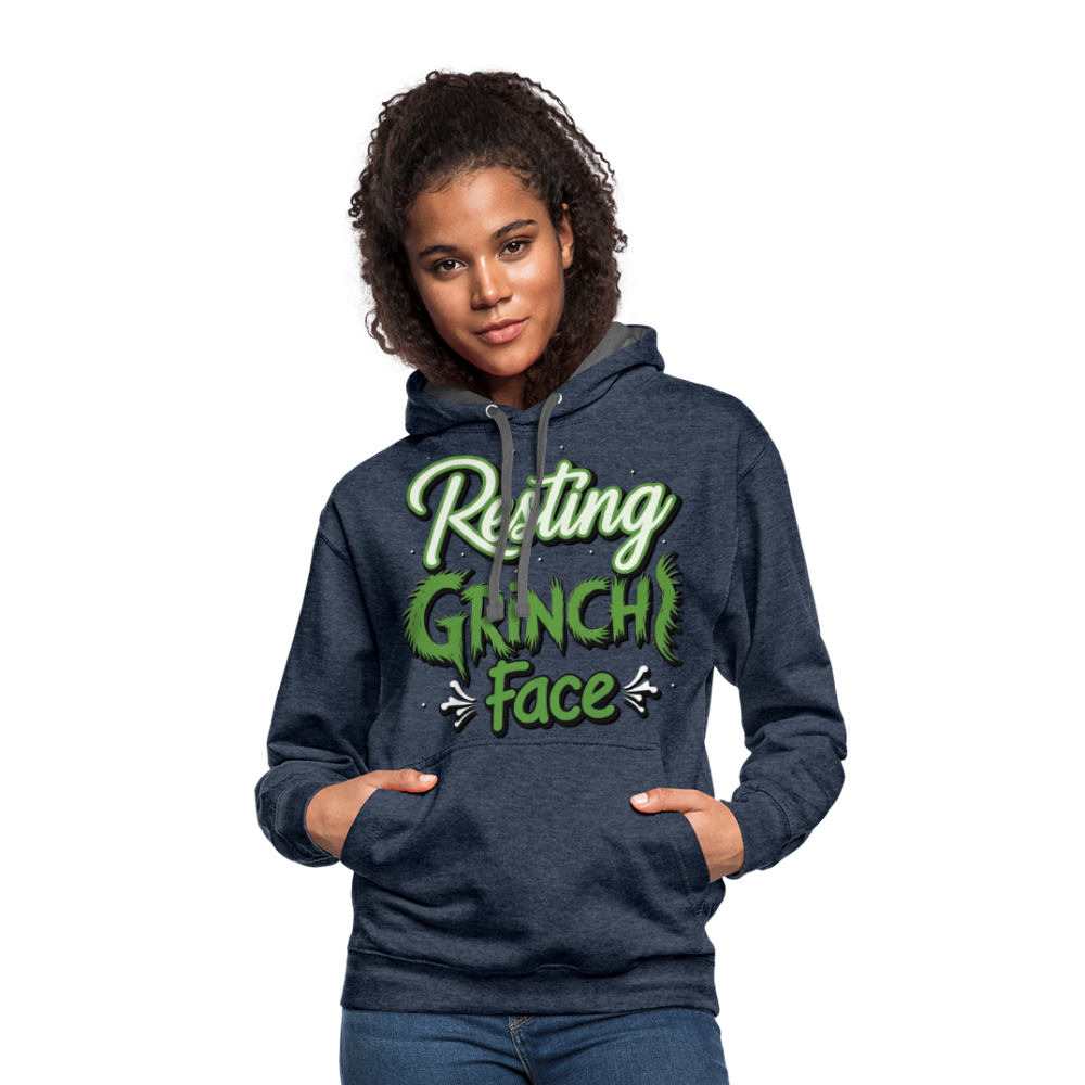 Grinch Hoodie - indigo heather/asphalt