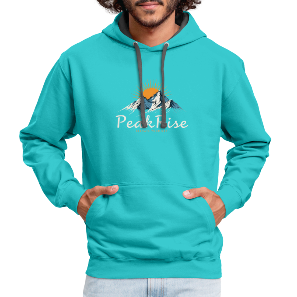 PeakRise Hoodie - scuba blue/asphalt