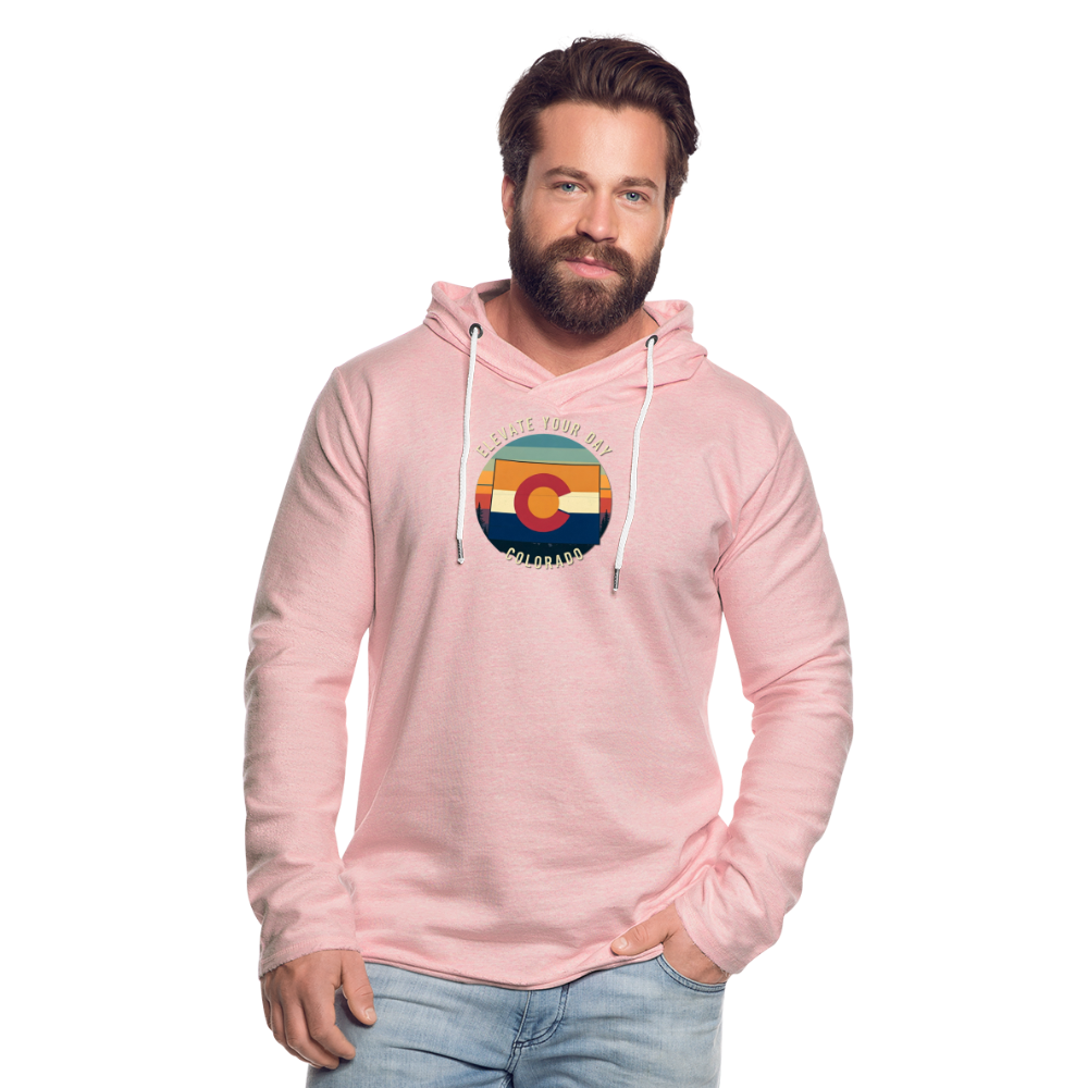 Elevate Your Day Lightweight Terry Hoodie - cream heather pink