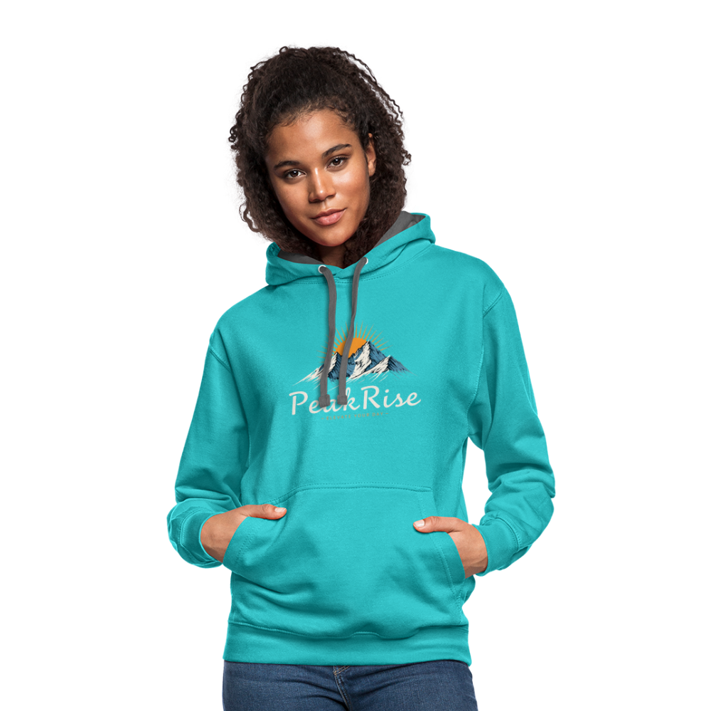 PeakRise Hoodie - scuba blue/asphalt