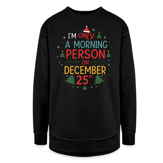 Dec 25th Womens Fleece Sweatshirt - black