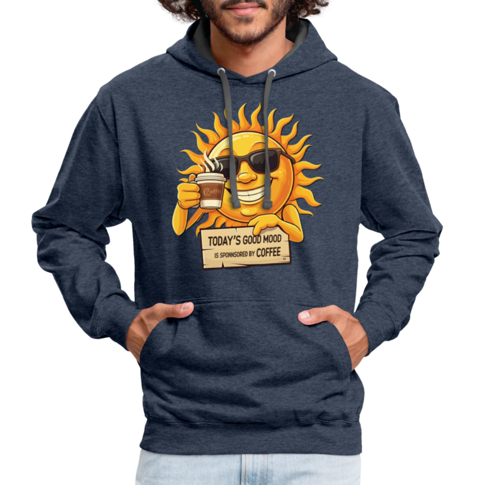 Sponsored by Coffee Hoodie - indigo heather/asphalt