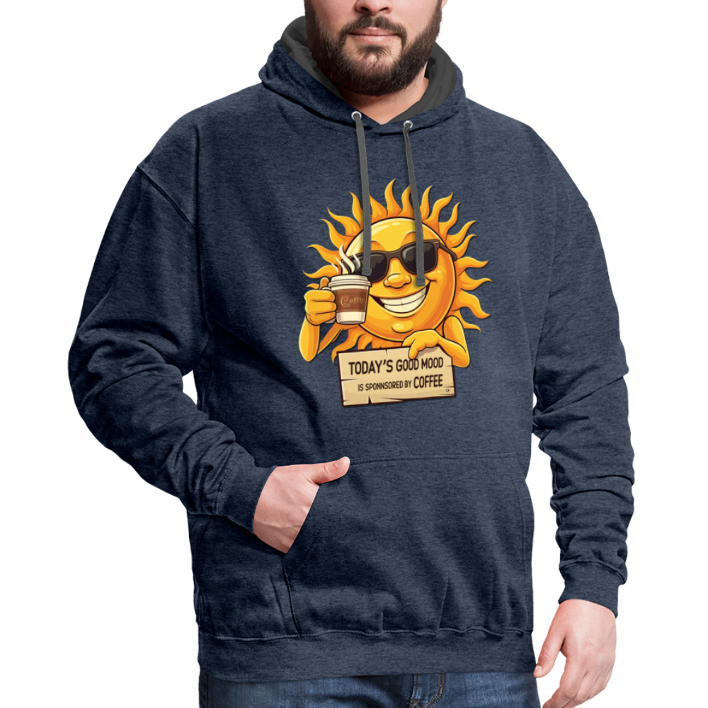 Sponsored by Coffee Hoodie - indigo heather/asphalt