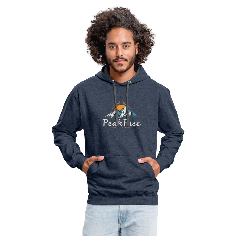 PeakRise Hoodie - indigo heather/asphalt