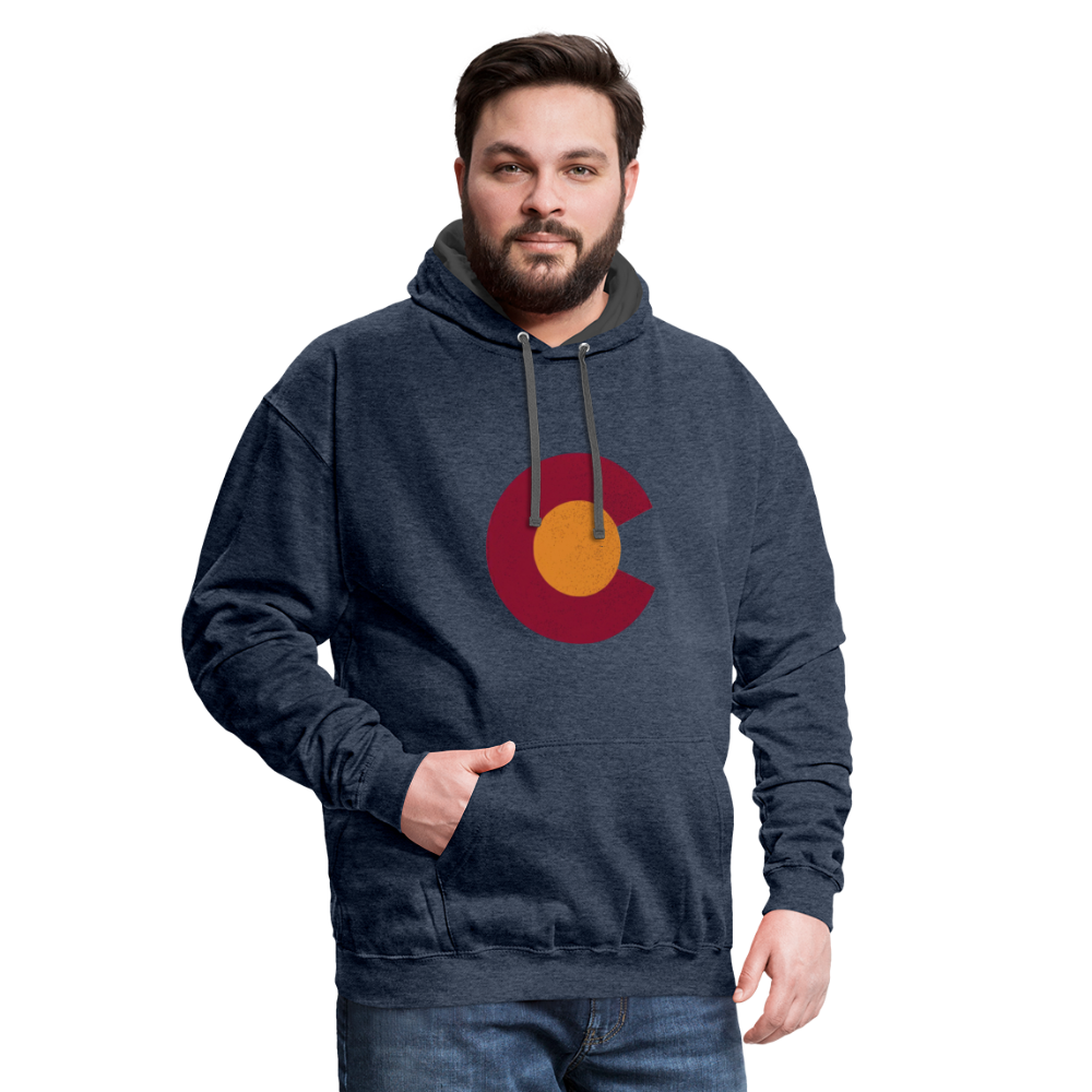 CO Hoodie - indigo heather/asphalt