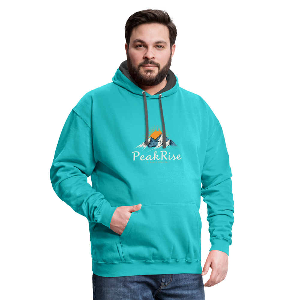 PeakRise Hoodie - scuba blue/asphalt