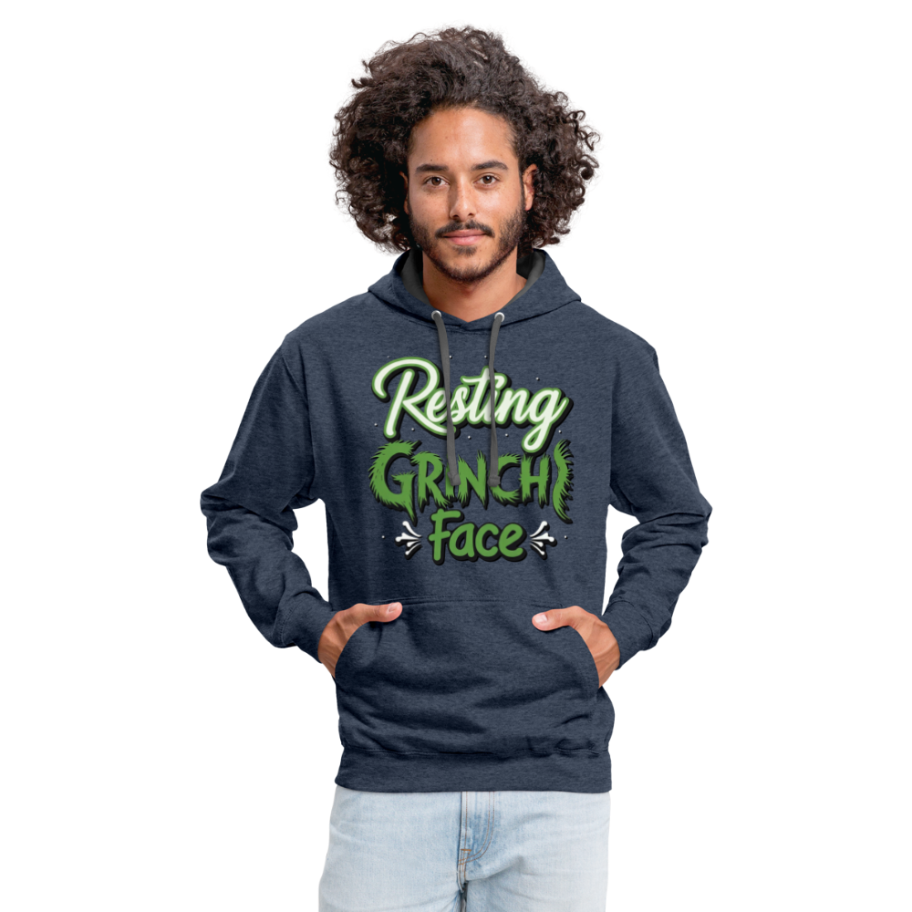 Grinch Hoodie - indigo heather/asphalt