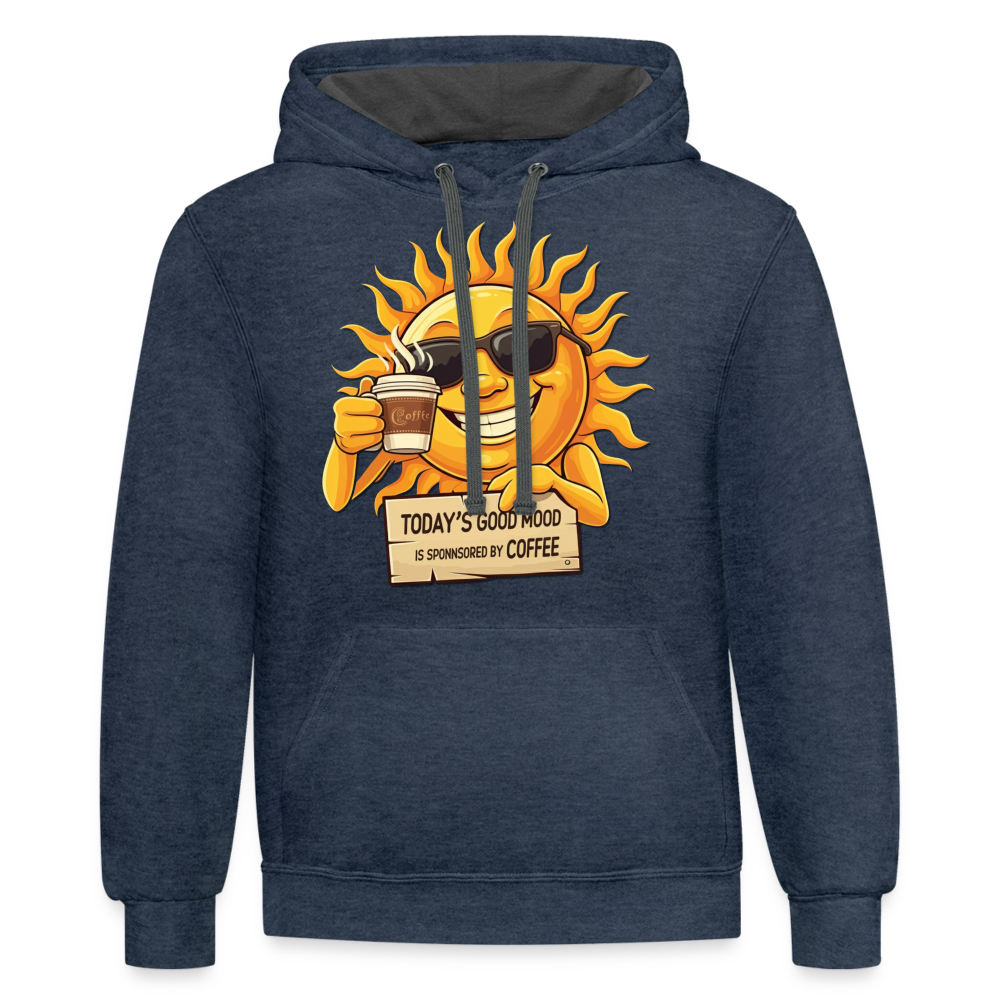 Sponsored by Coffee Hoodie - indigo heather/asphalt