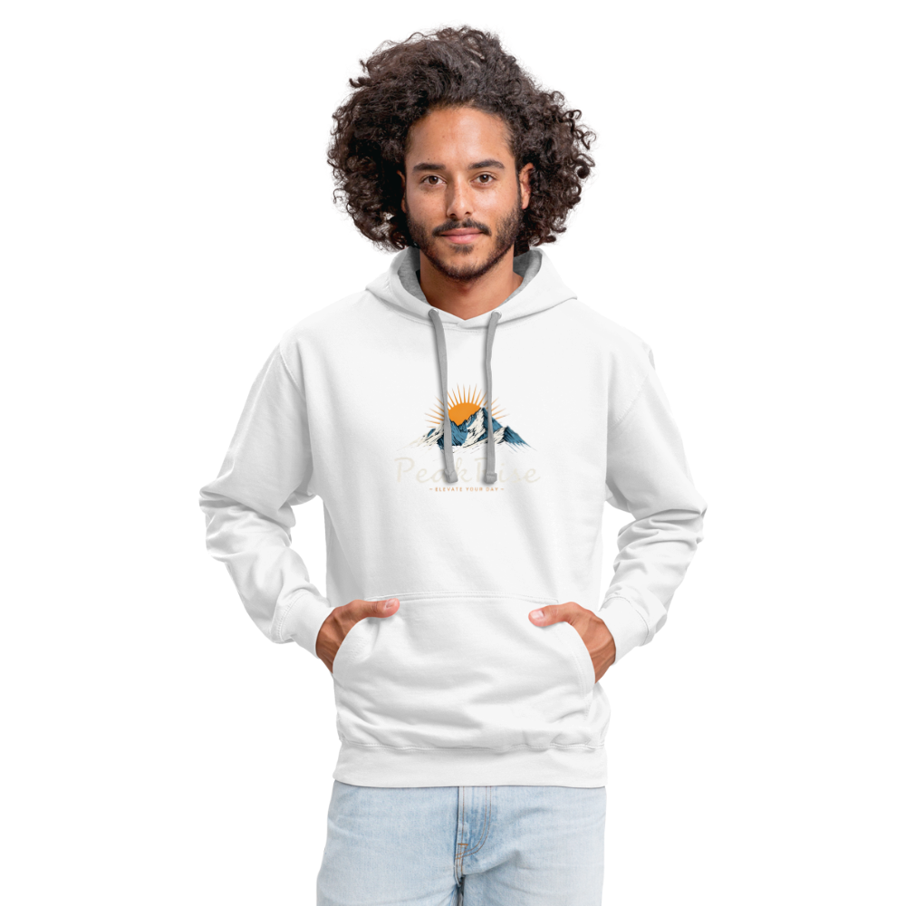 PeakRise Hoodie - white/gray