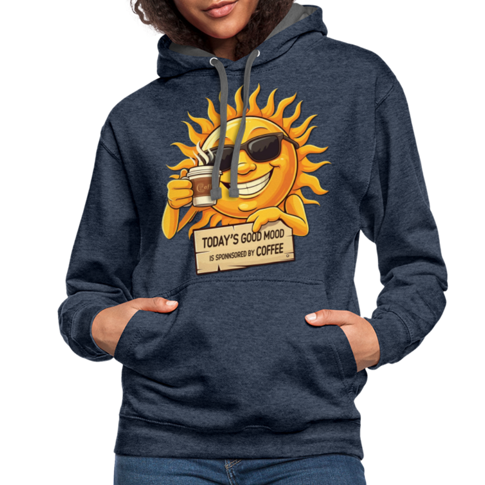 Sponsored by Coffee Hoodie - indigo heather/asphalt