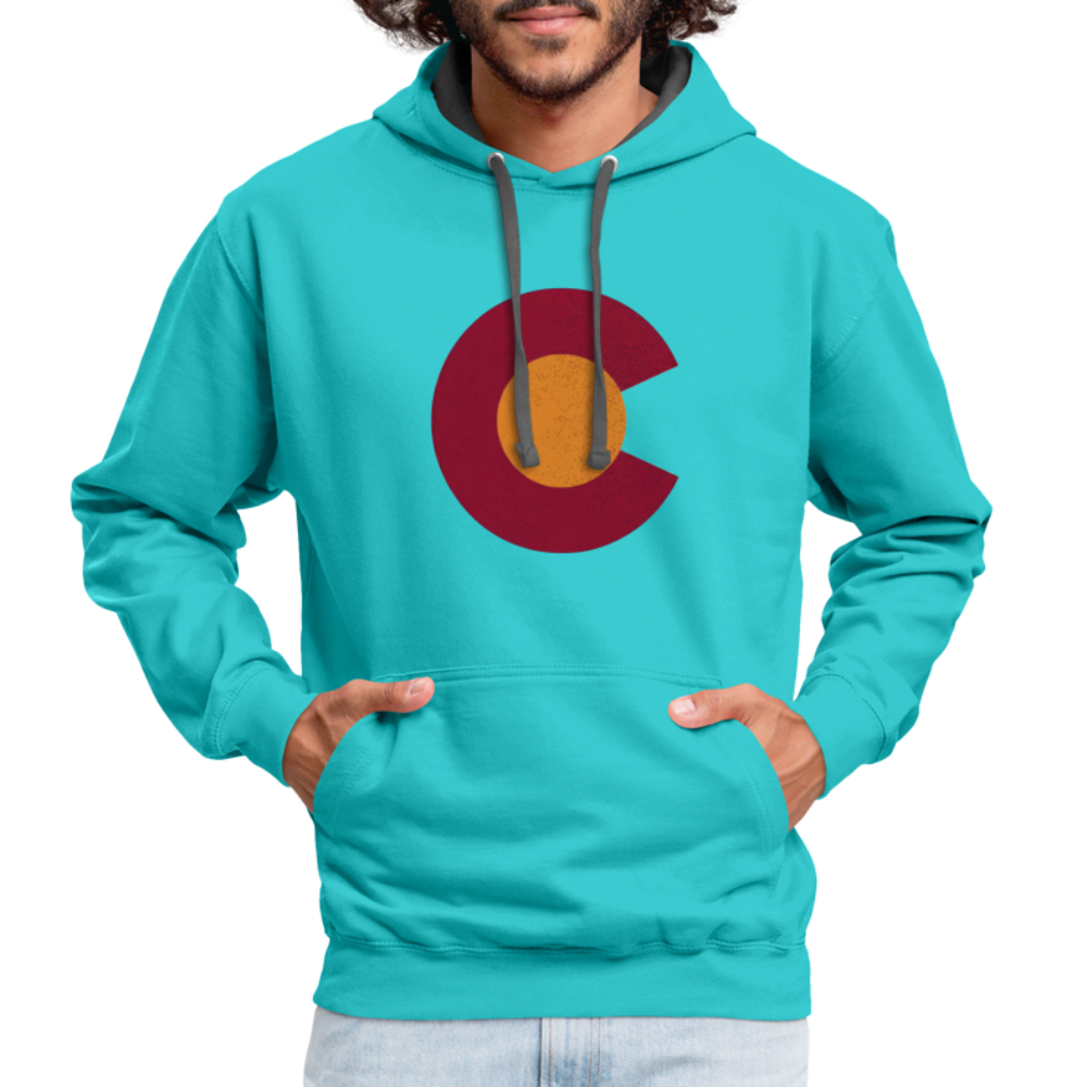 CO Hoodie - scuba blue/asphalt