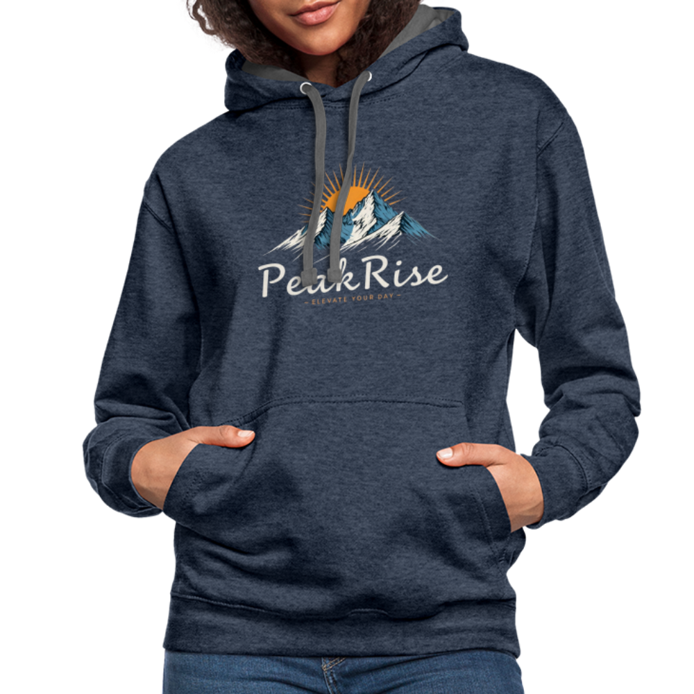 PeakRise Hoodie - indigo heather/asphalt