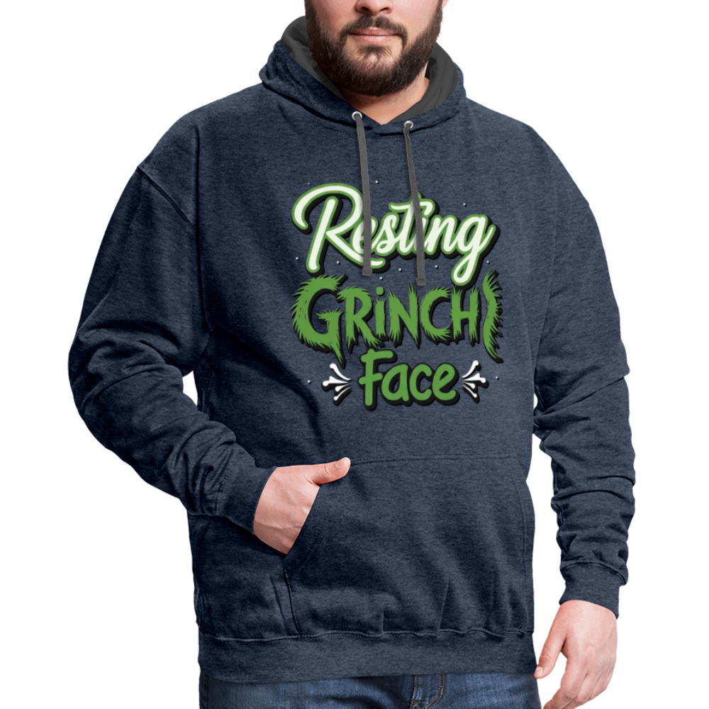 Grinch Hoodie - indigo heather/asphalt