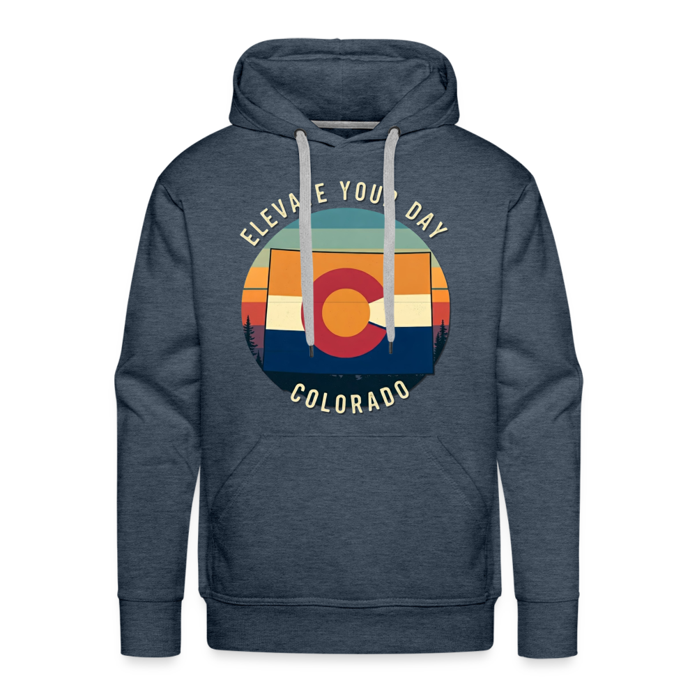 Elevate Your Day Hoodie - heather denim