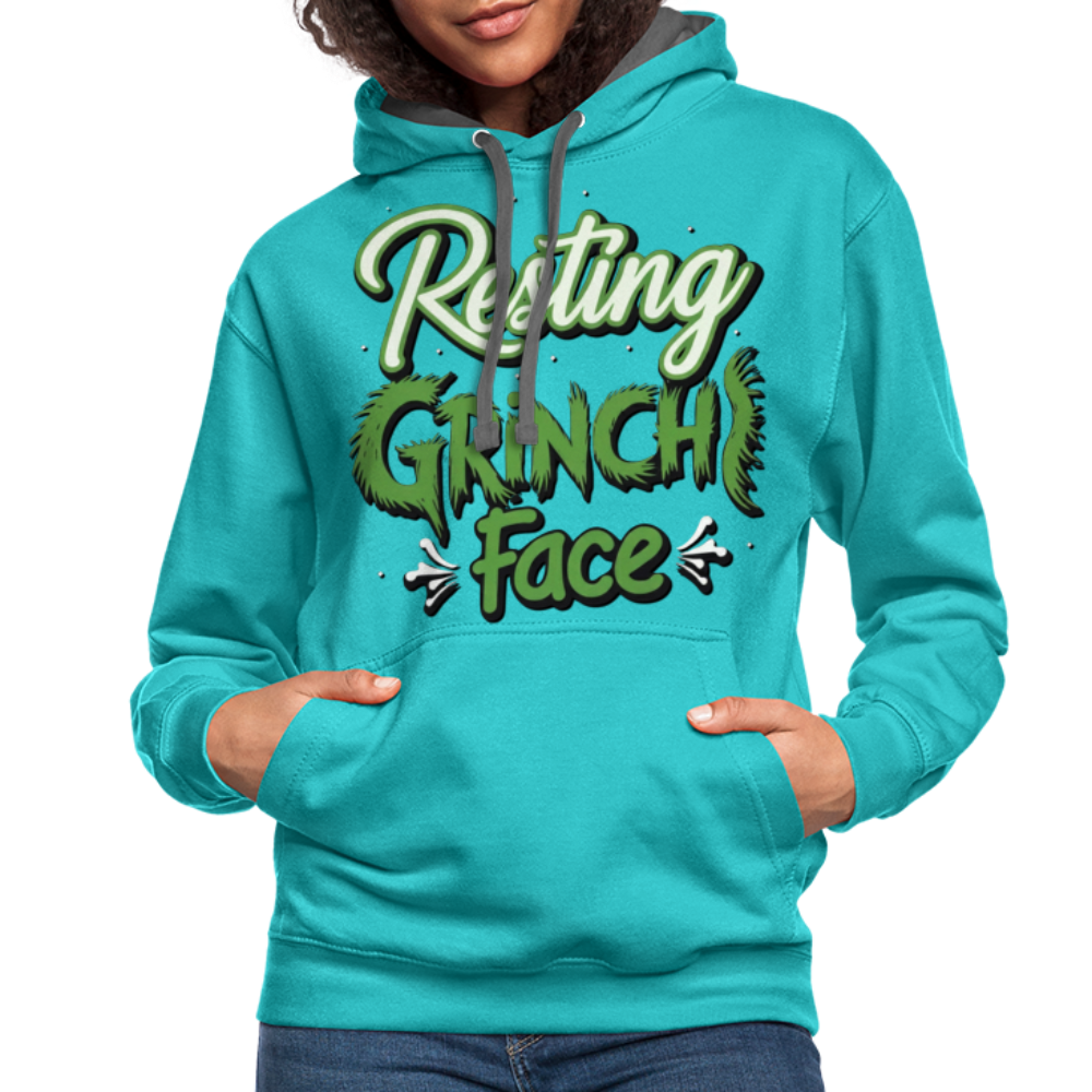Grinch Hoodie - scuba blue/asphalt