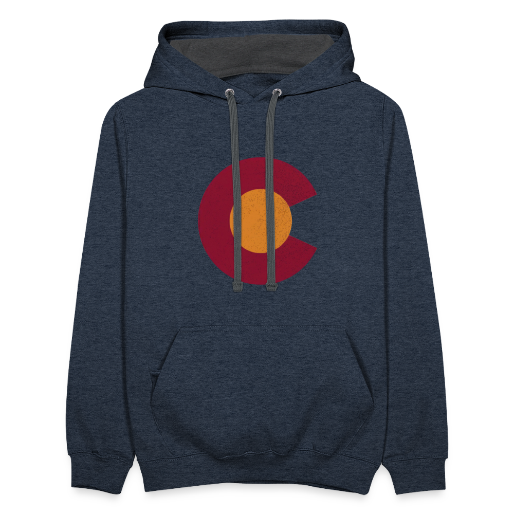 CO Hoodie - indigo heather/asphalt