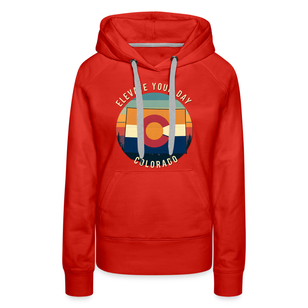 Elevate Your Day Colorado Women's Hoodie - red