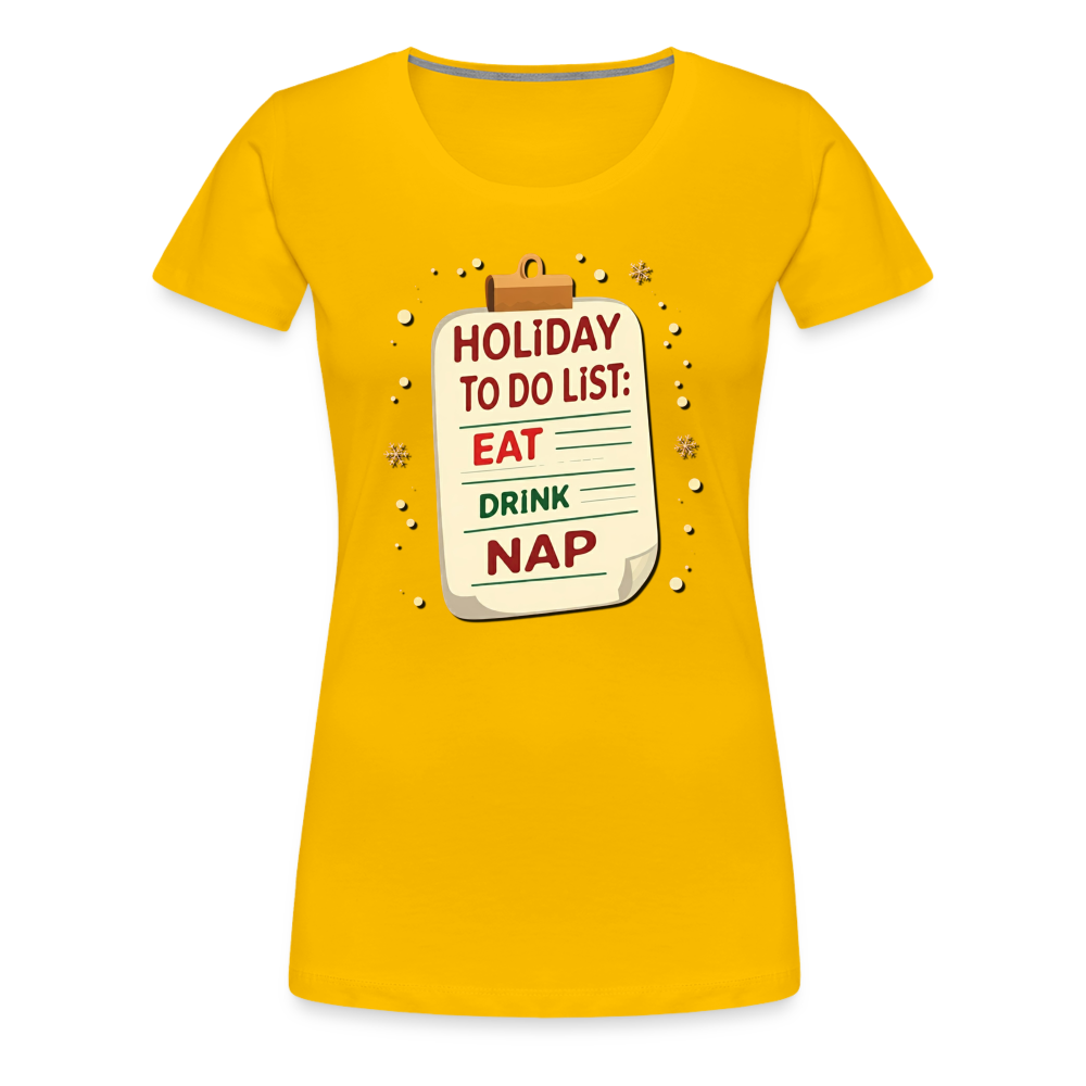 Holiday ToDo List Women’s T-Shirt - sun yellow