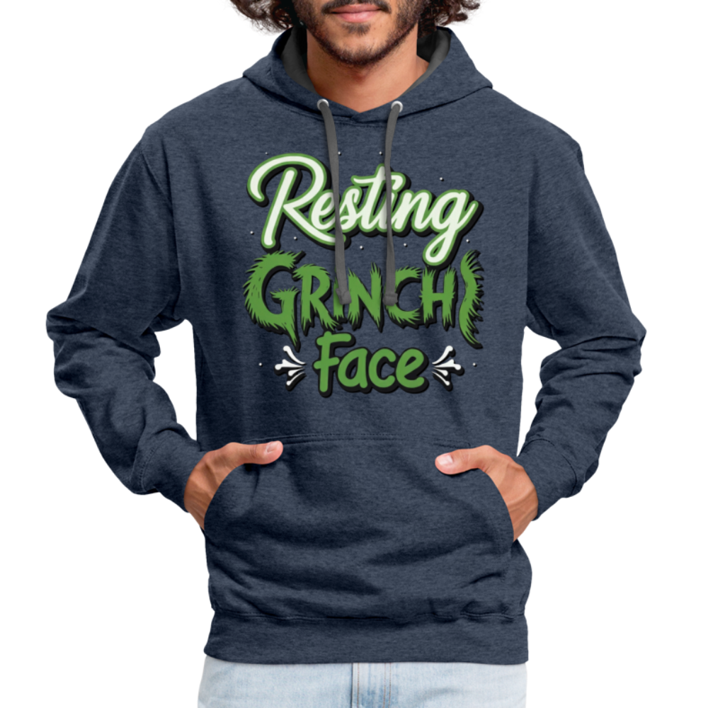 Grinch Hoodie - indigo heather/asphalt