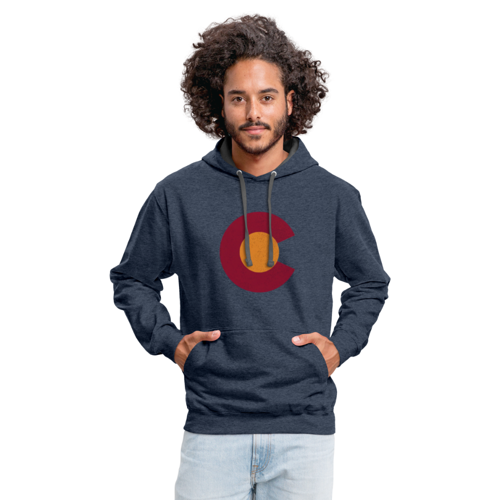CO Hoodie - indigo heather/asphalt