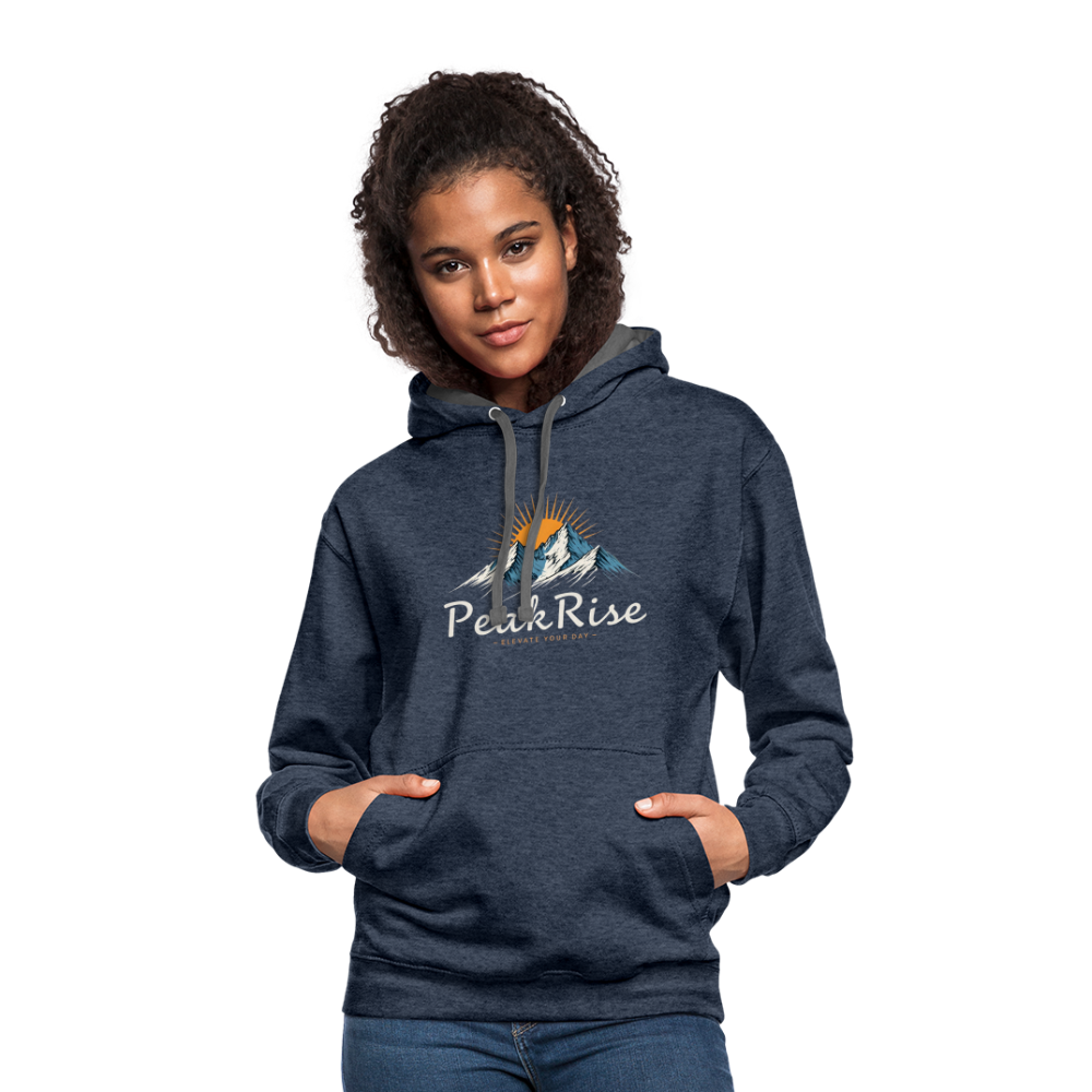 PeakRise Hoodie - indigo heather/asphalt
