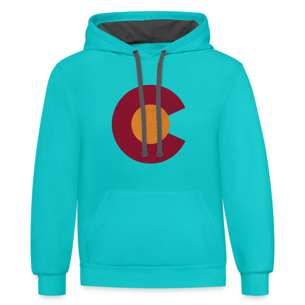 CO Hoodie - scuba blue/asphalt