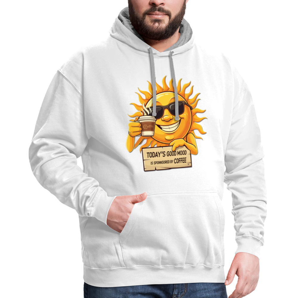 Sponsored by Coffee Hoodie - white/gray