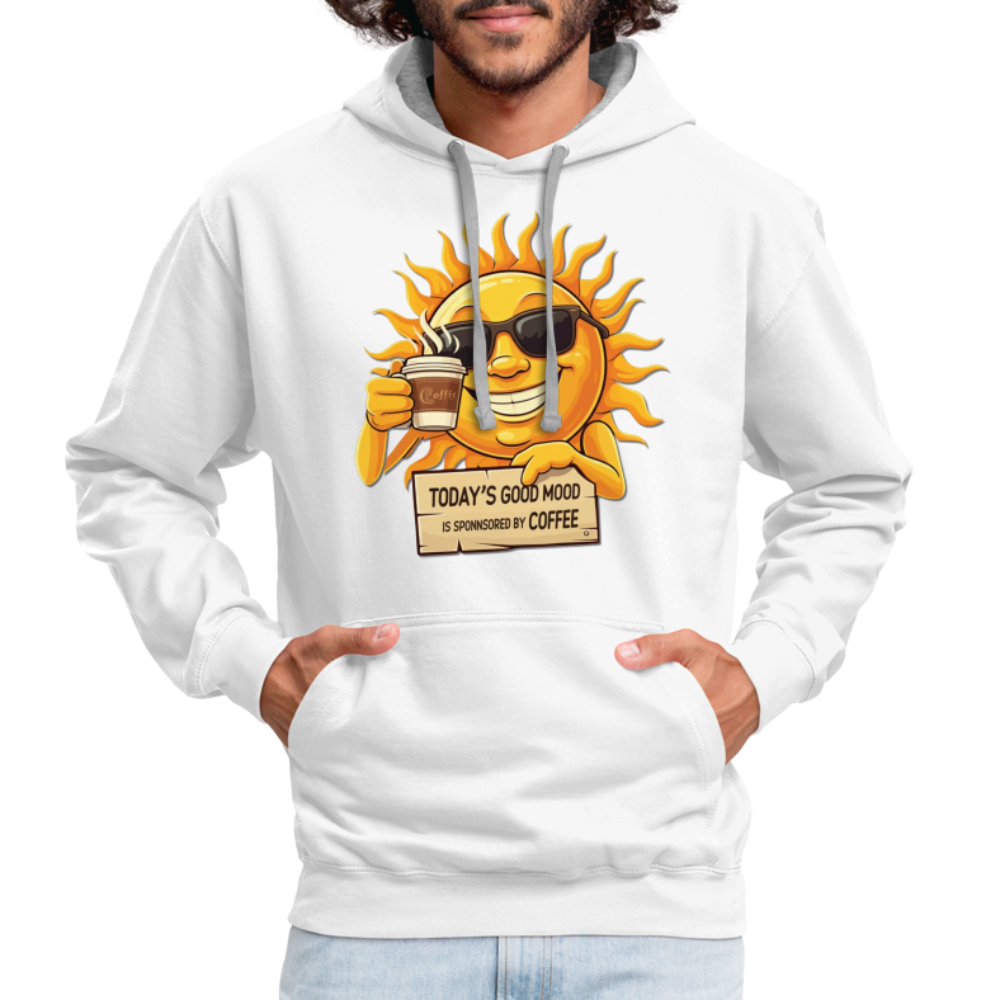 Sponsored by Coffee Hoodie - white/gray