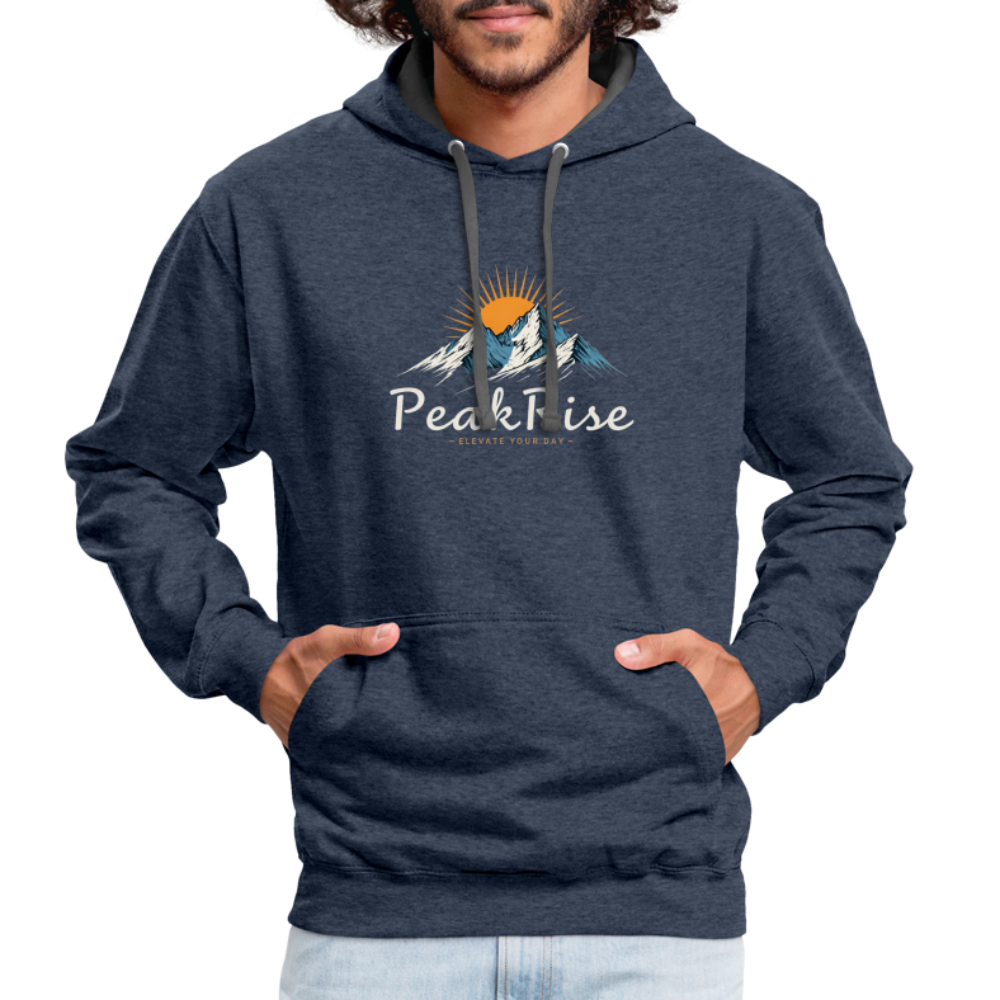PeakRise Hoodie - indigo heather/asphalt
