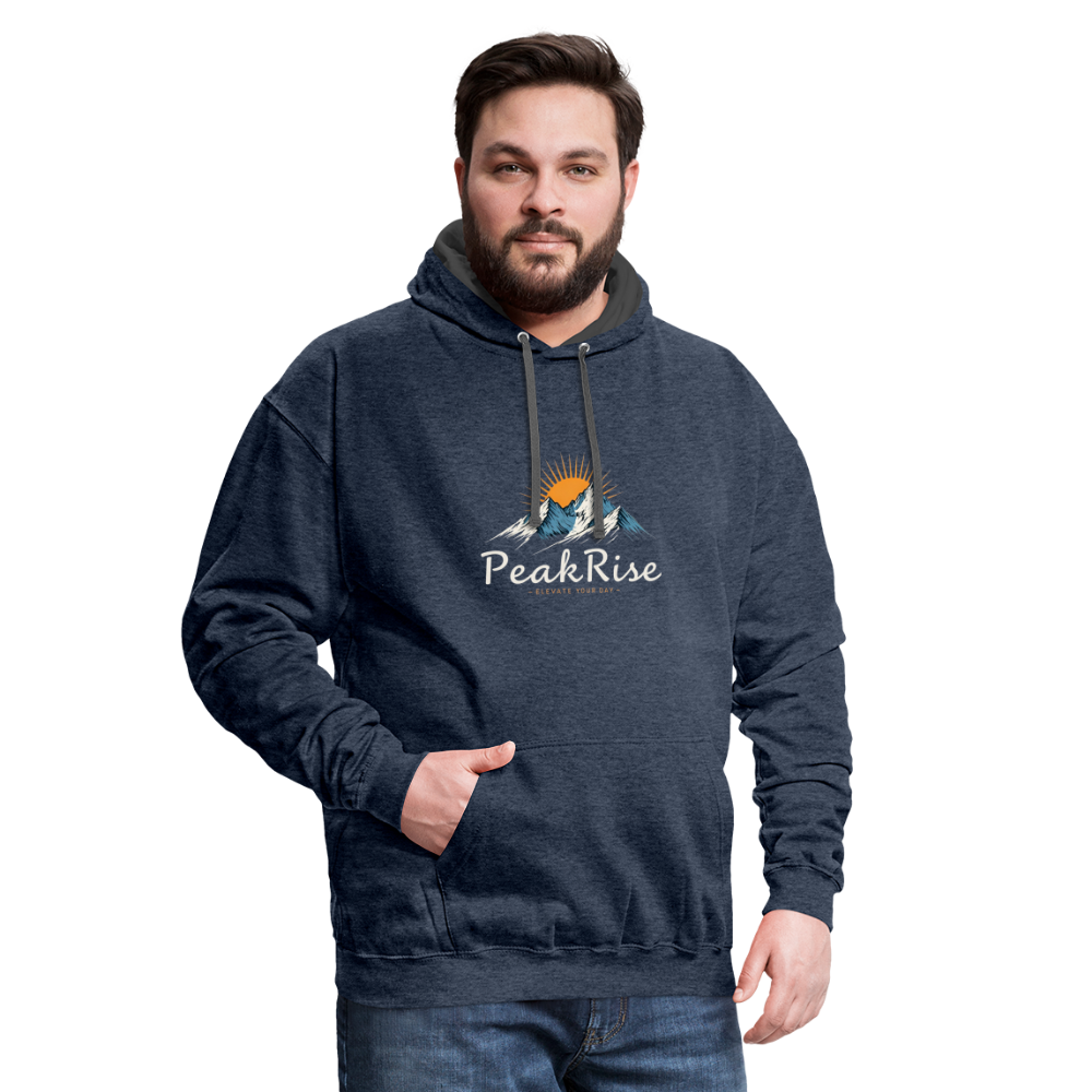 PeakRise Hoodie - indigo heather/asphalt
