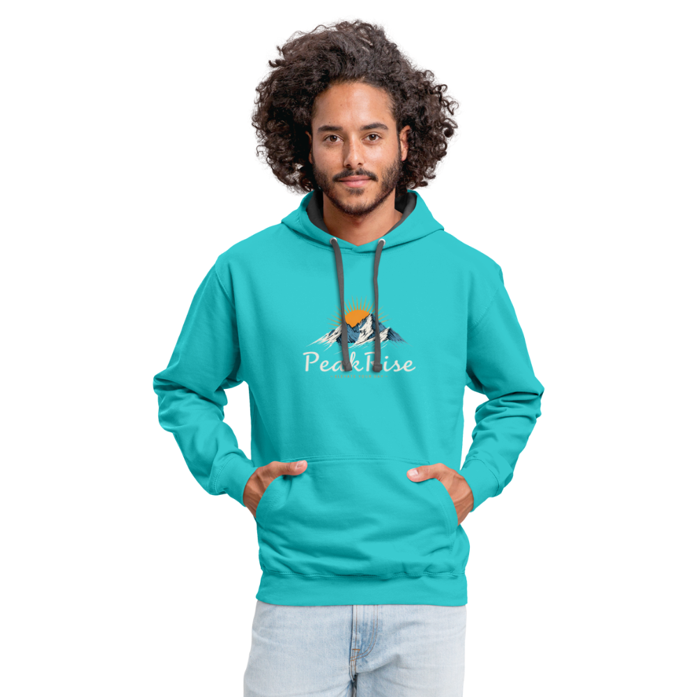 PeakRise Hoodie - scuba blue/asphalt