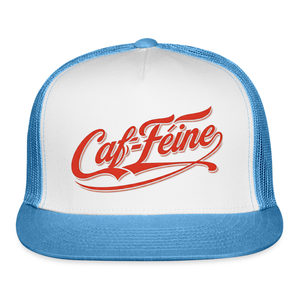 Caf-Feine Trucker Hat - white/blue