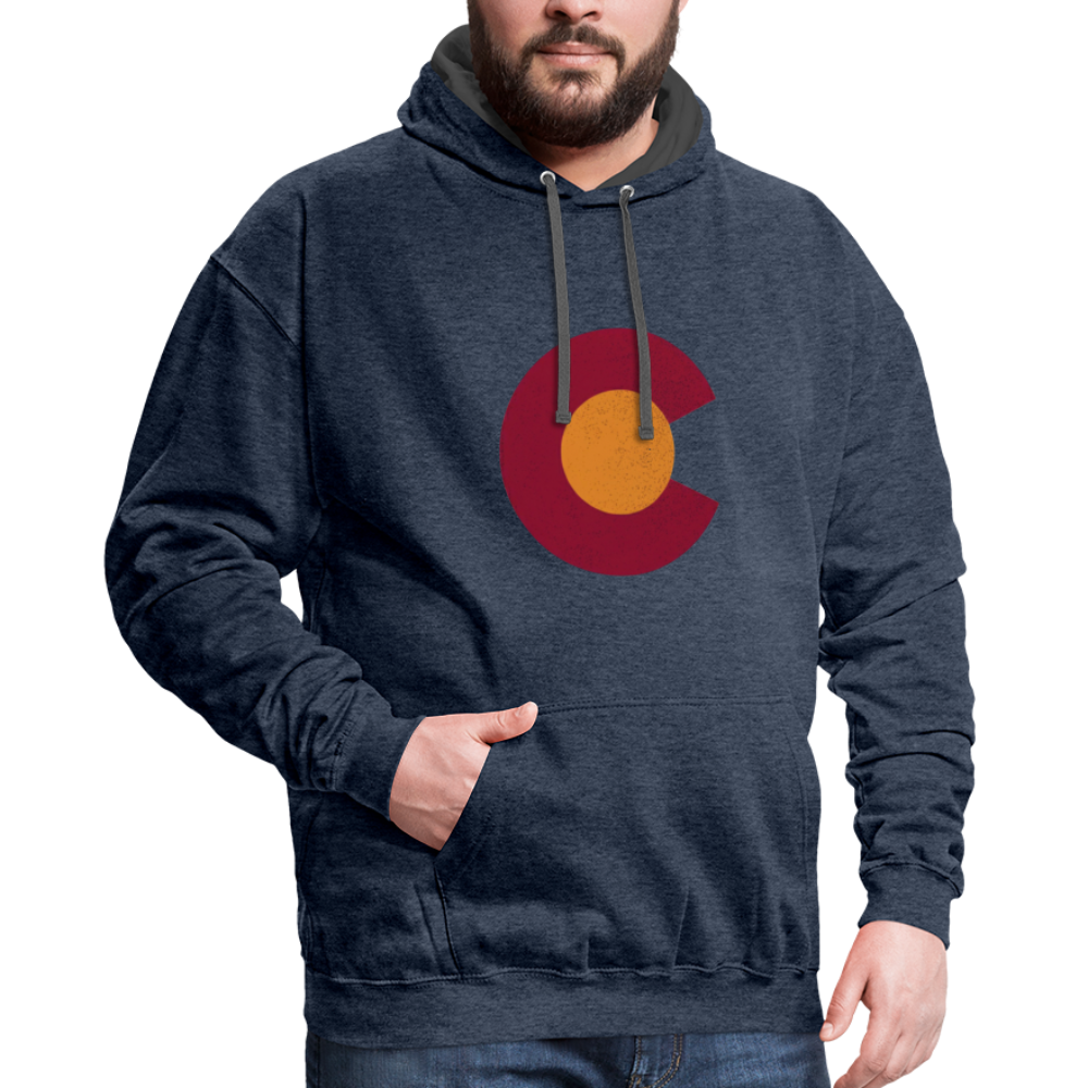 CO Hoodie - indigo heather/asphalt
