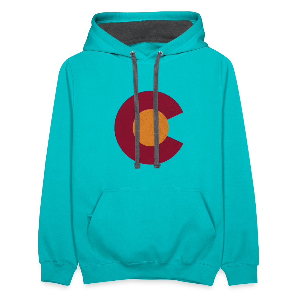 CO Hoodie - scuba blue/asphalt