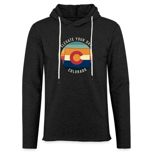 Elevate Your Day Lightweight Terry Hoodie - charcoal grey