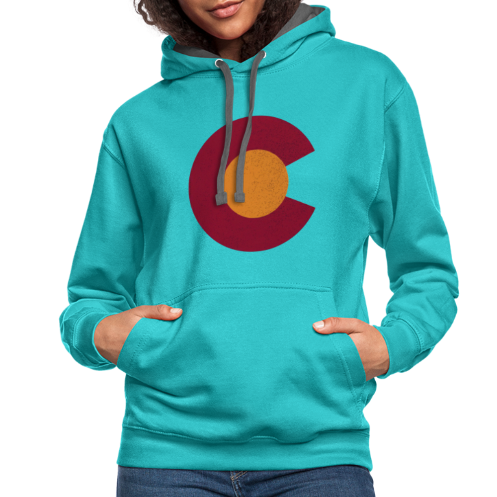 CO Hoodie - scuba blue/asphalt